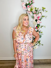 Load image into Gallery viewer, Butterfly vNeck Ruffle Dress