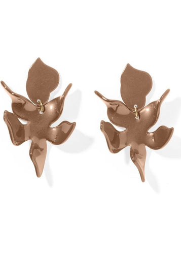 Flora Statement Earrings - Espresso