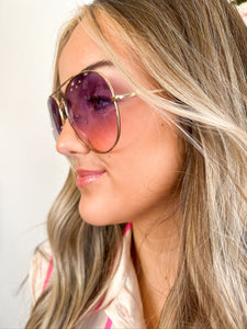 Aviator Ombré Sunglasses
