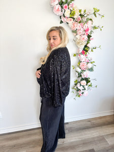 Sequin Bomber Jacket
