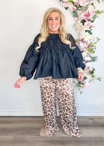 Black and Lace Classic Top