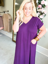 Load image into Gallery viewer, Everyday T-Shirt Maxi Dress - Plum