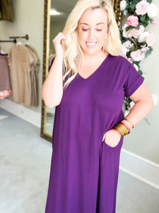 Everyday T-Shirt Maxi Dress - Plum