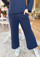 Load image into Gallery viewer, Navy Quilted Pant Set