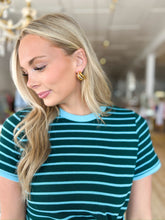 Load image into Gallery viewer, Evergreen Stripe Dress