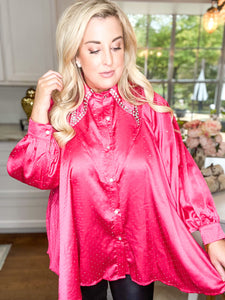 What a Stud Top - Fuchsia