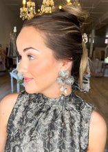 Load image into Gallery viewer, Audrey Flower Statement Earring - Silver