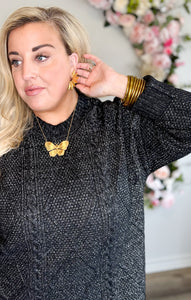 Cable Knit Sweater Dress