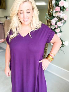 Everyday T-Shirt Maxi Dress - Plum