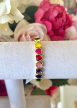 Load image into Gallery viewer, Jewel Heart Rainbow Bracelet