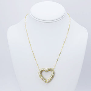 Heart Outline Gold Necklace