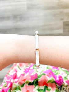 White Bamboo Bracelet