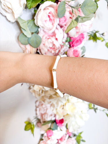 White Bamboo Bracelet