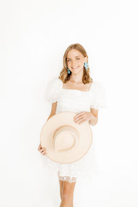 Flora Statement Earrings - Turquoise
