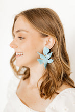 Load image into Gallery viewer, Flora Statement Earrings - Turquoise