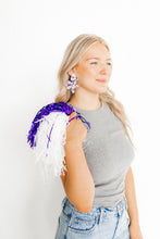 Load image into Gallery viewer, Flora Statement Earrings - Purple Frost