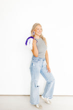 Load image into Gallery viewer, Flora Statement Earrings - Purple Frost