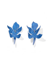 Load image into Gallery viewer, Flora Statement Earrings - Denim