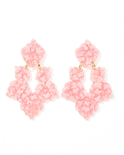 Michelle Statement Earrings - Pink Taffy