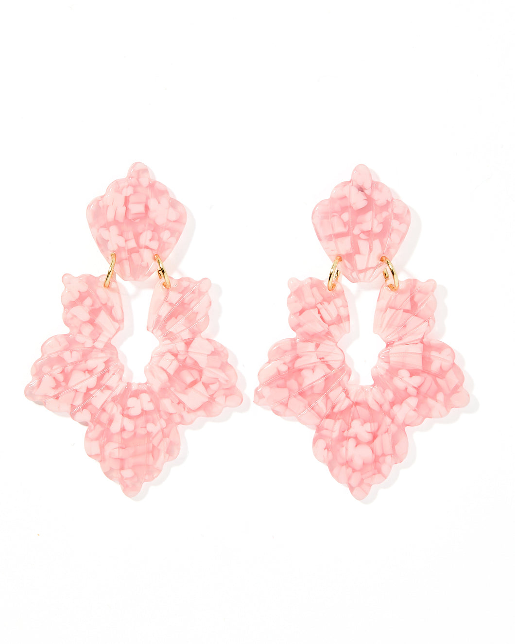 Michelle Statement Earrings - Pink Taffy