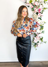 Load image into Gallery viewer, Business Black Pleather Pencil Skirt - Sheality