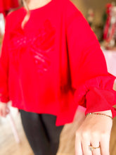 Load image into Gallery viewer, Classic Red Bow Sweatshirt - Sheality
