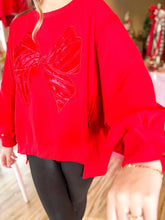 Load image into Gallery viewer, Classic Red Bow Sweatshirt - Sheality