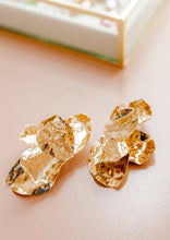 Load image into Gallery viewer, Eden Flower Statement Earrings - Gold - Sheality