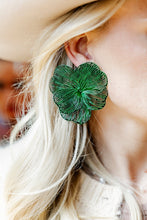 Load image into Gallery viewer, Erica Statement Earrings - Green - Sheality