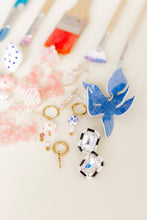 Load image into Gallery viewer, Flora Statement Earrings - Denim