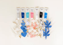 Load image into Gallery viewer, Flora Statement Earrings - Denim