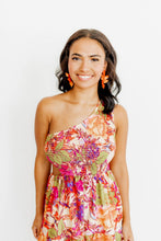 Load image into Gallery viewer, Flora Statement Earrings - Metallic Orange