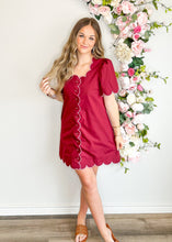 Load image into Gallery viewer, Gig 'Em Girl Scalloped Dress - Sheality
