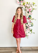 Load image into Gallery viewer, Gig 'Em Girl Scalloped Dress - Sheality