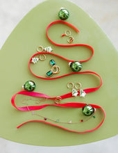 Load image into Gallery viewer, Huggie Charm Earrings - Diana Green - Sheality
