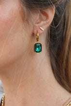 Load image into Gallery viewer, Huggie Charm Earrings - Diana Green - Sheality