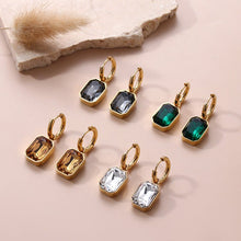 Load image into Gallery viewer, Huggie Charm Earrings - Diana Green