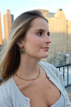Load image into Gallery viewer, Huggie Charm Earrings - Diana Green