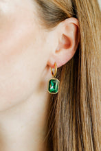 Load image into Gallery viewer, Huggie Charm Earrings - Diana Green