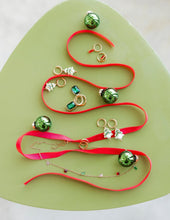 Load image into Gallery viewer, Huggie Charm Earrings - Diana Green