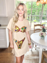 Load image into Gallery viewer, Gold Heart Bikini Coverup Dress