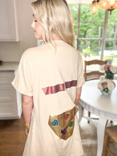 Load image into Gallery viewer, Gold Heart Bikini Coverup Dress