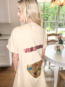 Gold Heart Bikini Coverup Dress