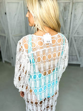 Load image into Gallery viewer, Pamela White Coverup Dress