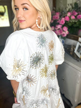 Load image into Gallery viewer, White Firework Back Dress