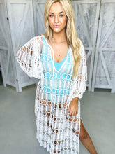 Load image into Gallery viewer, Pamela White Coverup Dress