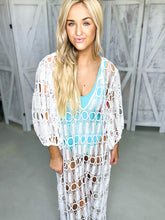 Load image into Gallery viewer, Pamela White Coverup Dress