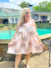 Load image into Gallery viewer, Light Pink Firework Tank Tie Dress