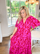 Load image into Gallery viewer, Tullah Berry Gloss Caftan Dress