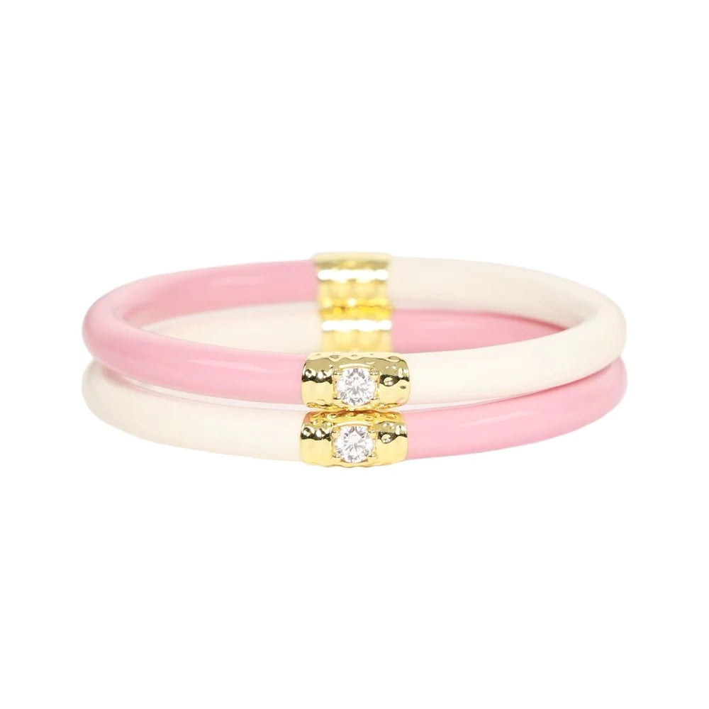 BuDha Girl Pink/Ivory Yin & Yang All Weather Bangles